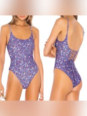 LPA Purple Floral One Piece Swimsuit XL